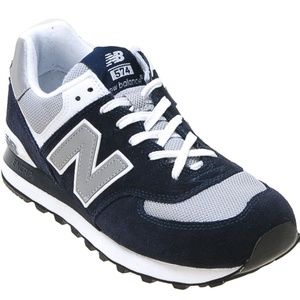 New Balance Shoes 574, Blue Gray Silver Colors